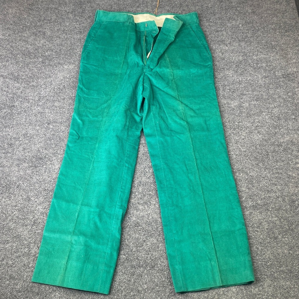 Vintage Pen West Pendleton Green Corduroy Pants Straight Leg Trousers Emerald